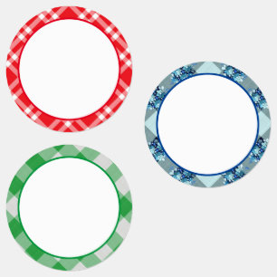 Gingham/Pset Pattern Waterbestendige Landlabels Labels