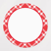 Gingham/Pset Pattern Waterbestendige Landlabels Labels (Design 1)