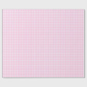 Gingham Pset Pink White Pattern Cadeaupapier (Vlak)