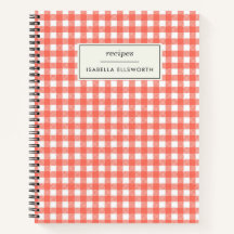 Gingham Pset Red persoonlijk gepersonaliseerd rec
