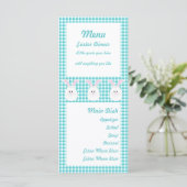 Gingham Rabbit Menu Card (Staand voorkant)