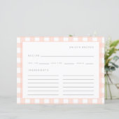Gingham recepten Blush Roze Geruit Mooie Receptkaa (Staand voorkant)