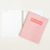 Gingham Recepten Blush Roze Rut Cute Feminin Planner (Display)