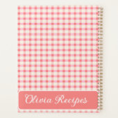Gingham Recepten Blush Roze Rut Cute Feminin Planner (Achterkant)