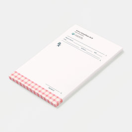 Gingham Recepten Blush Roze Rut Cute Feminin Post-it® Notes