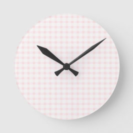 Gingham Recepten Blush Roze Rut Cute Feminin Ronde Klok