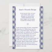 Gingham Recipe Kaarten (Achterkant)