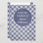 Gingham Recipe Kaarten (Voorkant / Achterkant)