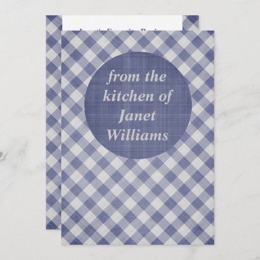 Gingham Recipe Kaarten (Voorkant / Achterkant)