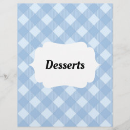 Gingham Recipe Multomap Tabblad Toevoeging Divider