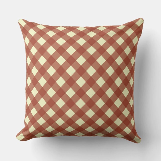 GINGHAM - RED & CREAM KUSSEN (Voorkant)