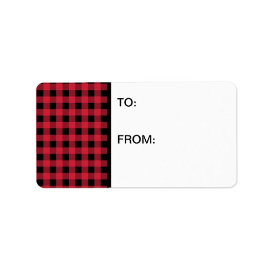 Gingham Red en Black Etiket (Voorkant)
