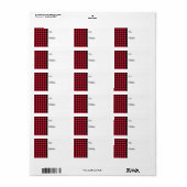 Gingham Red en Black Etiket (Full Sheet)