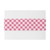 Gingham Red White Uitnodigingen Wikkel (Achterkant Voorbeeld)