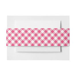Gingham Red White Uitnodigingen Wikkel