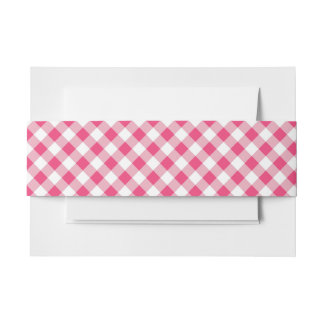 Gingham Red White Uitnodigingen Wikkel