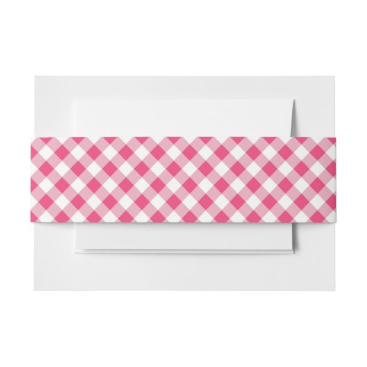 Gingham Red White Uitnodigingen Wikkel (Voorkant Voorbeeld)