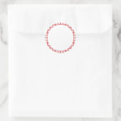 Gingham rode witte blanco rooster  gelid ronde sticker (Tas)