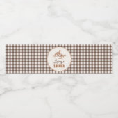 Gingham Rodeo Baby Shower Waterfleslabels Waterfles Etiket (Enkel label)