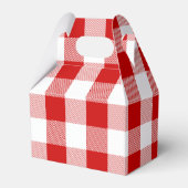 Gingham rood en wit cheques Plaid partij bruiloft Bedankdoosjes (Achterkant)
