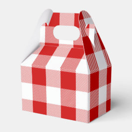 Gingham rood en wit cheques Plaid partij bruiloft Bedankdoosjes