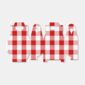 Gingham rood en wit cheques Plaid partij bruiloft Bedankdoosjes (Uitgevouwen)