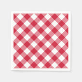 Gingham (rood) servet (Voorkant)