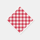 Gingham (rood) servet (Hoek)