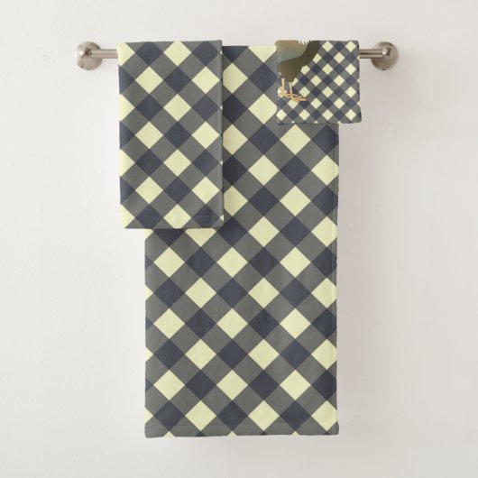 GINGHAM ROOSTER BAD HANDDOEK (Insitu)