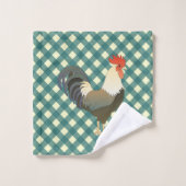 GINGHAM ROOSTER BAD HANDDOEK (Wasdoekje)