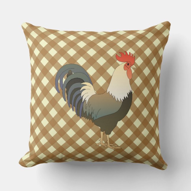 GINGHAM ROOSTER KUSSEN (Voorkant)