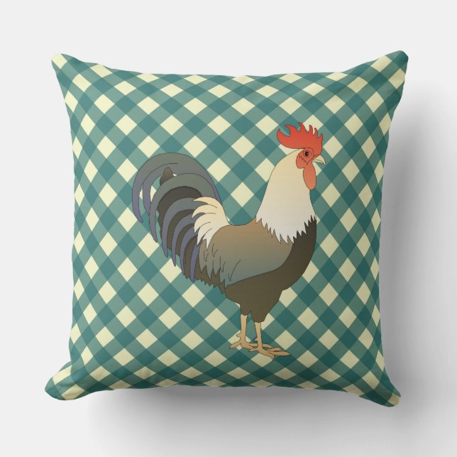 GINGHAM ROOSTER KUSSEN (Voorkant)
