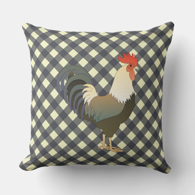 GINGHAM ROOSTER KUSSEN (Voorkant)