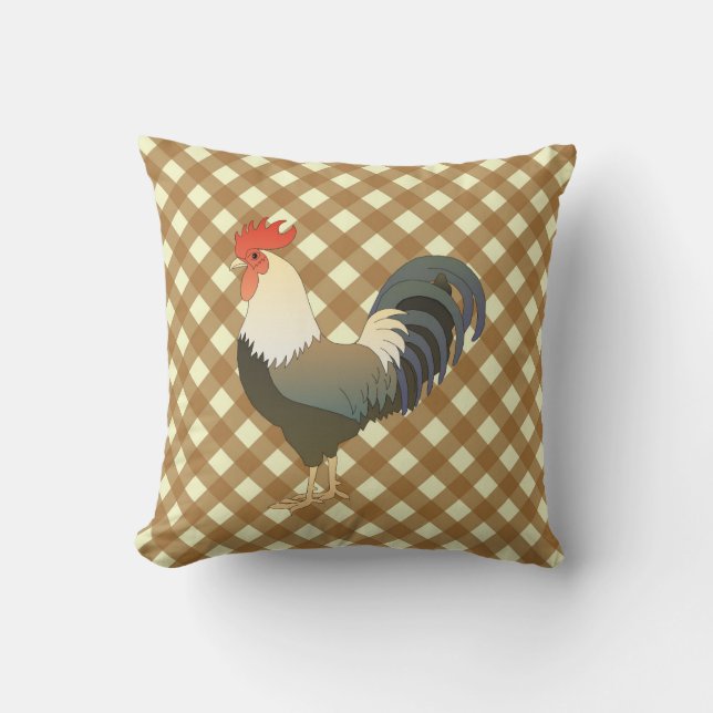GINGHAM ROOSTER KUSSEN (Voorkant)