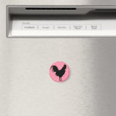 Gingham Rooster Magnet (Insitu (Vaatwasser))