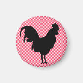 Gingham Rooster Magnet (Voorkant)