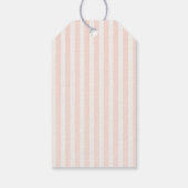 Gingham roze citroen thema 1e verjaardag cadeaulabel (Achterkant)