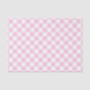 Gingham roze en wit patroon tissuepapier