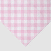 Gingham roze en wit patroon tissuepapier (Detail)