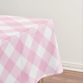 Gingham roze en wit speldenpatroon tafelkleed (Voorbeeld)