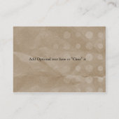 Gingham roze retro Visitekaartjes (Achterkant)