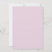 Gingham roze strik babymis meisje uitnodiging (Achterkant)