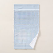 Gingham ruit lichtblauw wit landelijk bad handdoek (Handdoek)