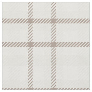 Gingham ruit neutrale koffie latte strepen  stof