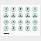 Gingham ruiten groen patroon pot label zakelijk (Vel)
