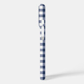 Gingham ruitpatroon - marineblauw Case-Mate iPhone case (Achterkant / Links)