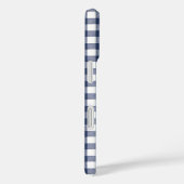 Gingham ruitpatroon - marineblauw Case-Mate iPhone case (Achterkant / Rechts)