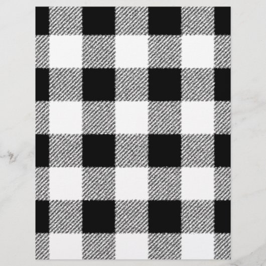 Gingham ruitpatroon zwart en wit flyer (Voorkant)