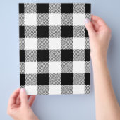 Gingham ruitpatroon zwart en wit flyer (Hand)