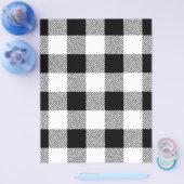 Gingham ruitpatroon zwart en wit flyer (Enkel)
